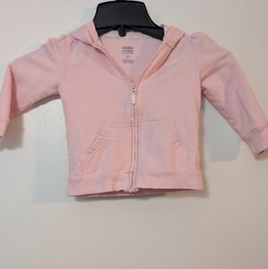 Child of Mine by Carter's Pink Fleece Full Zip Hoodie Sweater 2T